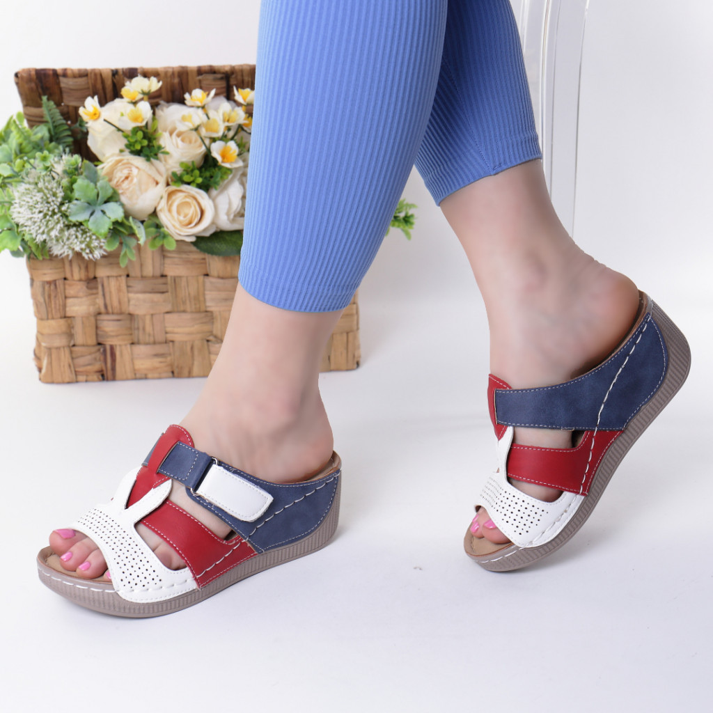 Papuci rosii piele ecologica devira