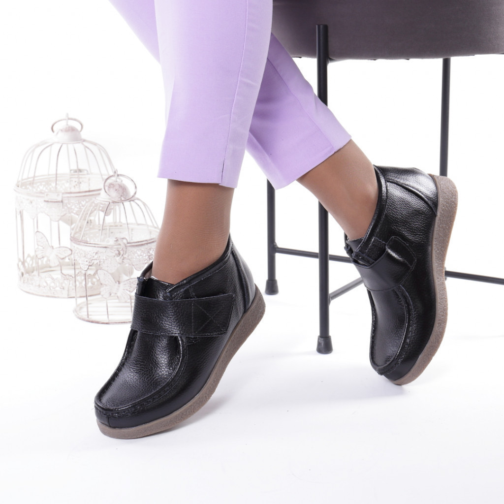 Ghete piele naturala sentrina black