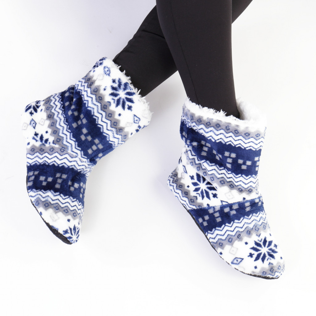 Mocasini de casa bleumarin alvi