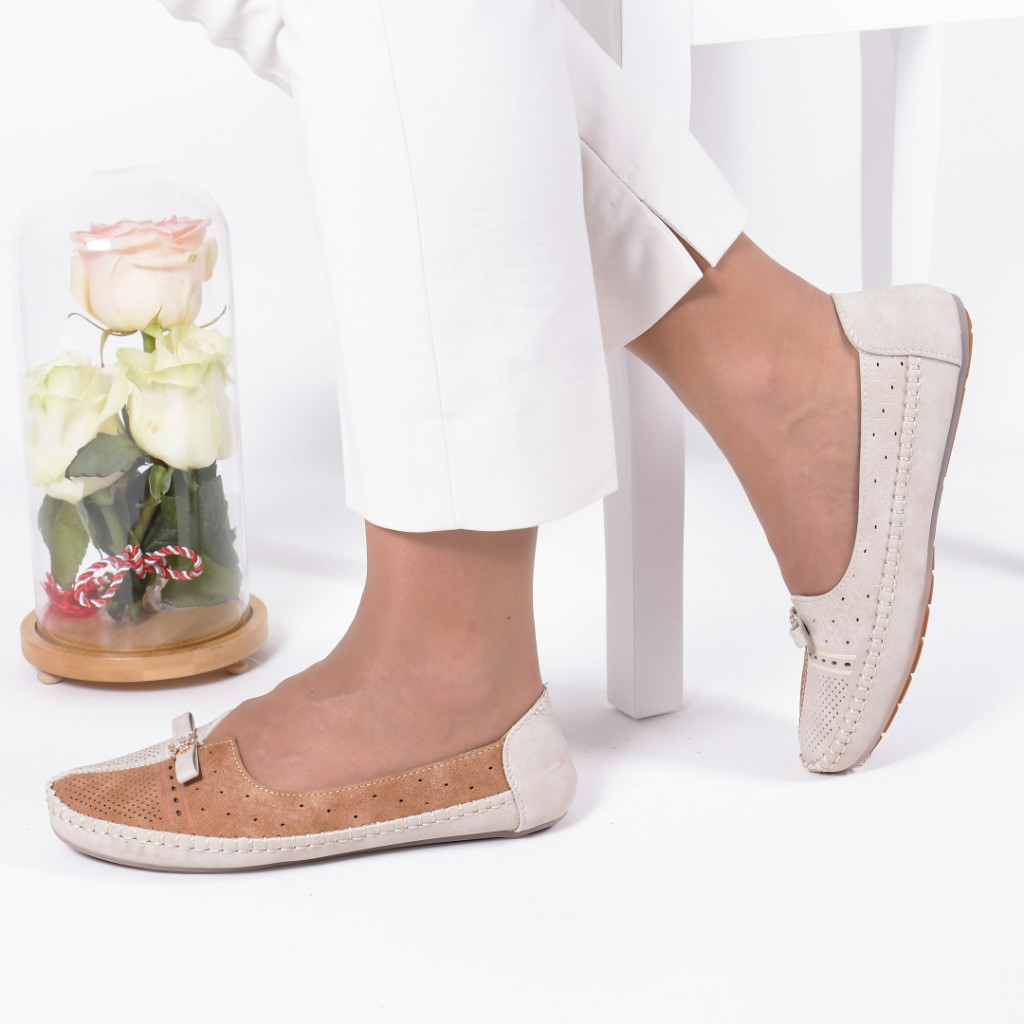 PANTOFI ARMINA BEIGE - 1 | YEO