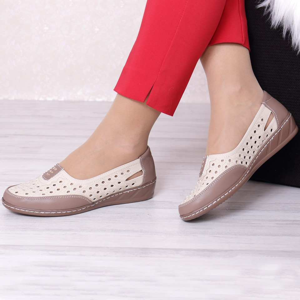 Pantofi liliana beige