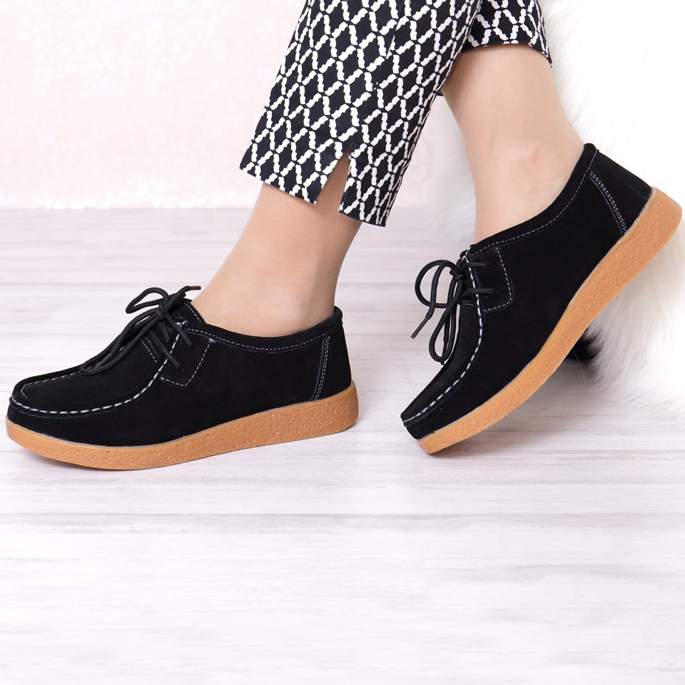 Pantofi piele naturala lumia black