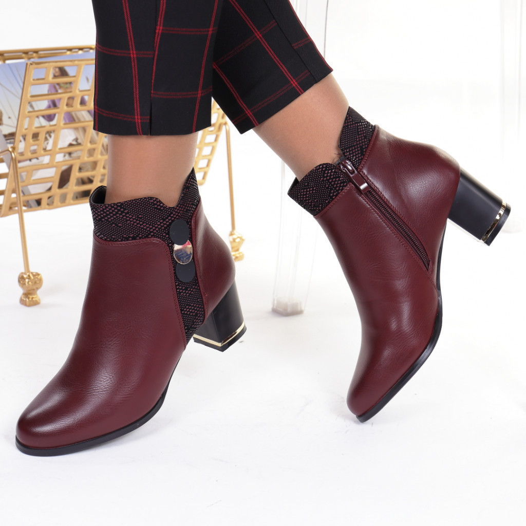 Botine bordo elegante si usoare azura