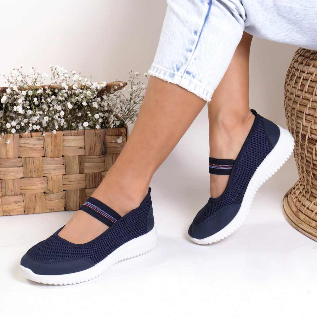 Espadrile material textil bleumarin perina