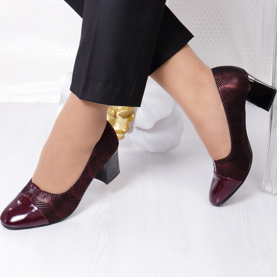 Pantofi naomi bordo