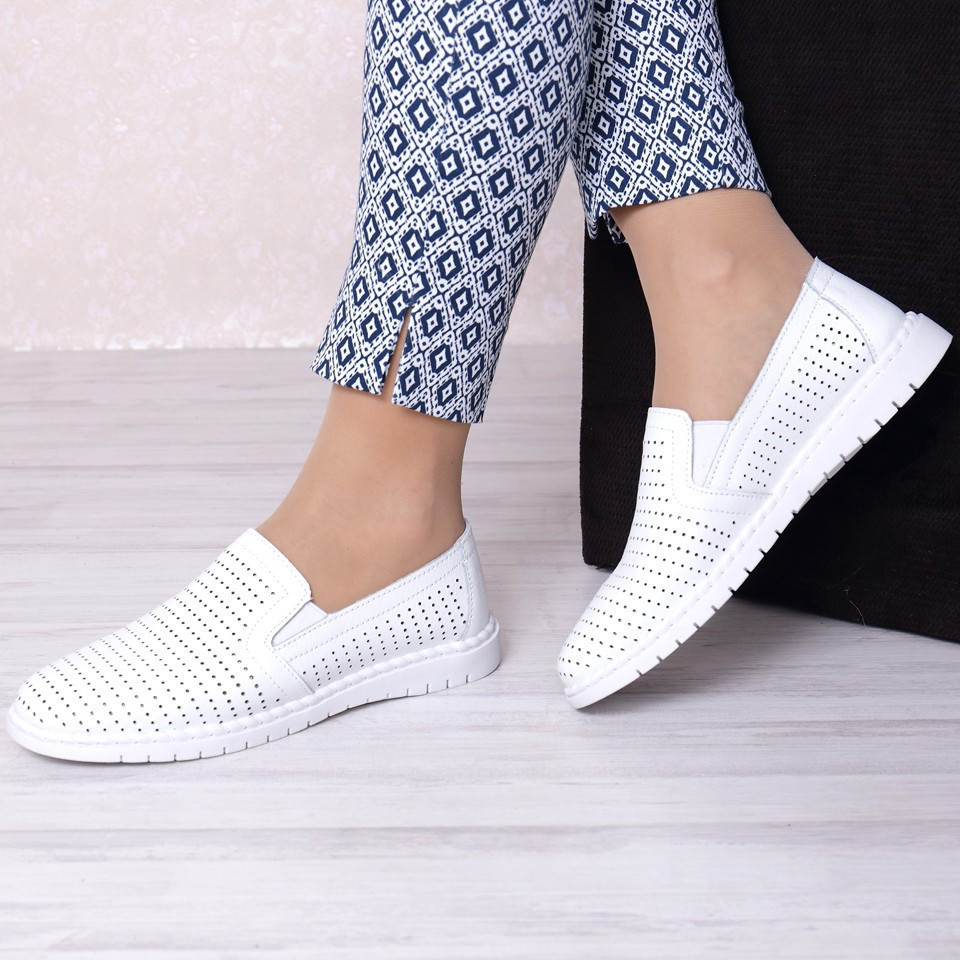 Pantofi sport lea white