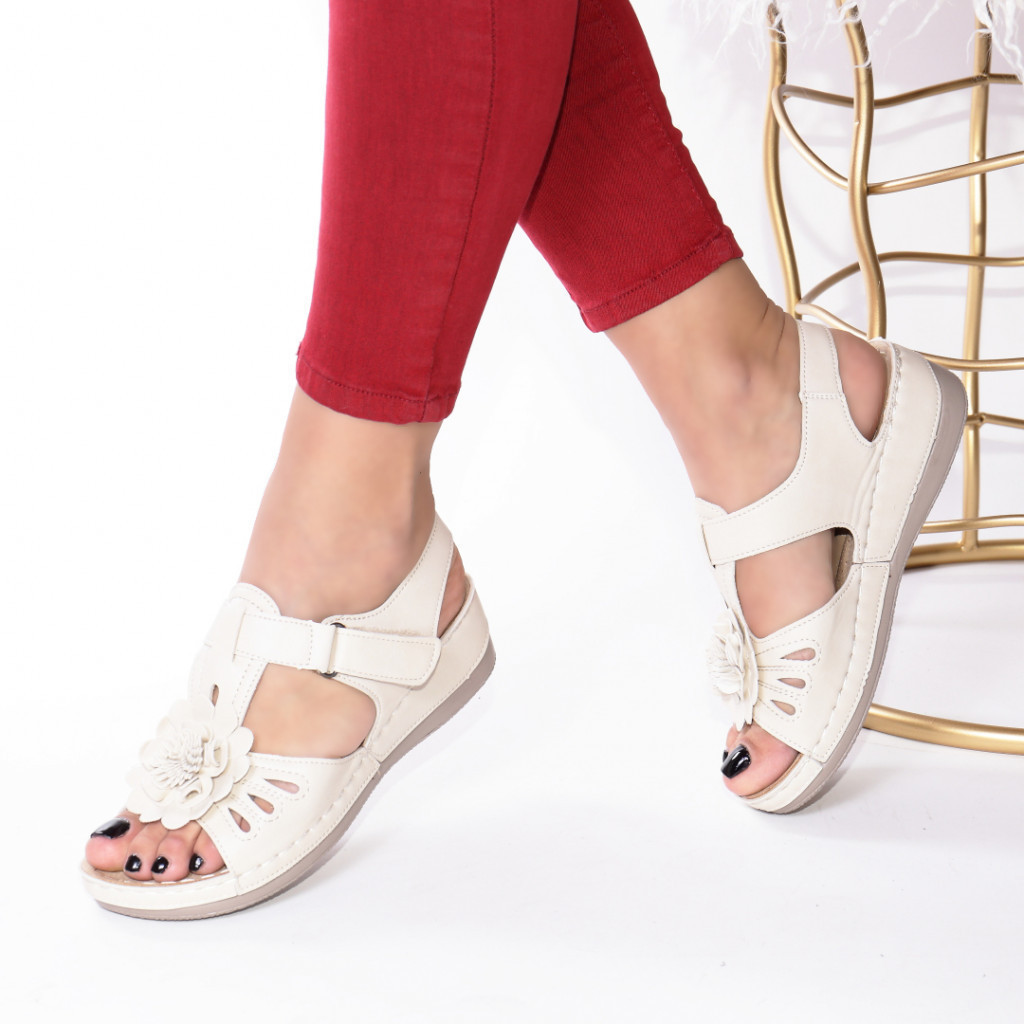 Sandale dita beige