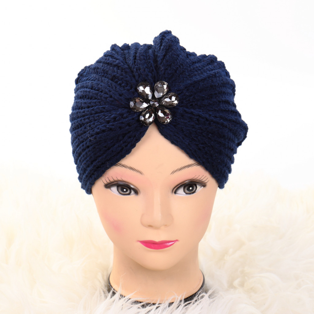 Turban cu model albastru Lien