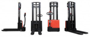 ESL 122 - 3000, TRANSPALET ELECTRIC CU CATARG MARCA "EP", ACUMULATOR LI-ION, INALTIME DE RIDICARE 2.500 MM, SARCINA MAX 1.200 KG