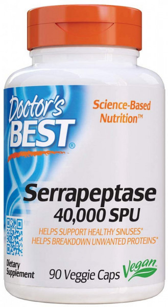 Doctor's Best, Best Serrapeptase 40.000 SPU, 90 capsule + TRANSPORT GRATUIT