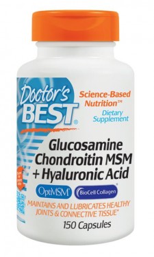 Doctor's Best, Glucosamină Condroitină MSM + Acid Hialuronic, 150 Capsule + TRANSPORT GRATUIT
