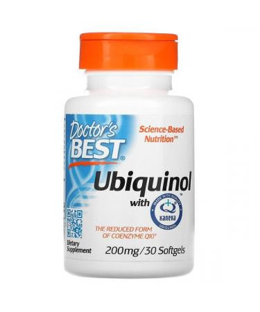 Doctor's Best, Best Ubiquinol + Kaneka QH, 200 mg, 30 Softgel + TRANSPORT GRATUIT