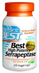 Doctor's Best, Best High Potency Serrapeptase, 120,000 SPUs, 270 Capsule vegetale + TRANSPORT GRATUIT