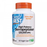 Doctor's Best, Best High Potency Serrapeptase, 120,000 SPUs, 90 Capsule vegetale + TRANSPORT GRATUIT