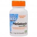 Doctor's Best, Melatonina, Aroma naturala de menta, 5 mg, 120 Tablete masticabile + TRANSPORT GRATUIT