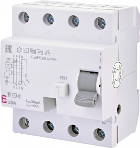 Siguranta automata diferentiala TIP B EFI-4 B 25/0.03 ETI