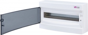 Tablou electric pe tencuiala (aplicat) 18 module ETI, usa transparenta