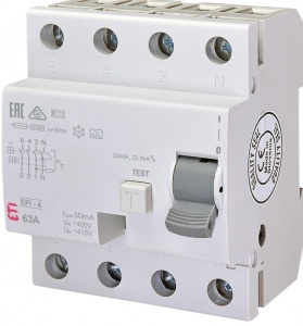 Siguranta automata diferentia trifazata RCCB 63A, 30mA