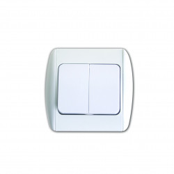 Intrerupator dublu-alb MK-SW01