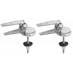 Balamale Cromate Paralele Scurte Egale pt Capac WC Lemn (2 buc/set) / Cod: 1545E