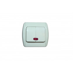 Intrerupator dublu cu led-alb MK-SW02