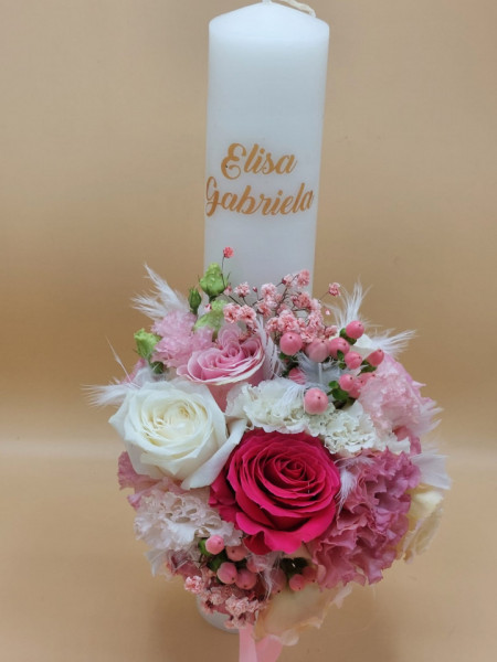 Lumanare de botez personalizata
