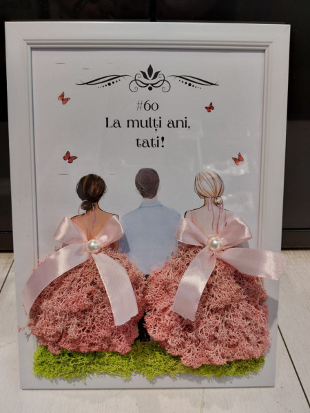 Tablou cu licheni - Tata - Mesaj personalizat