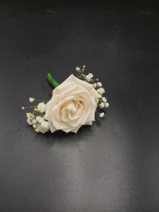 Butoniera trandafir ivory