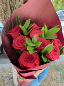 Buchet 11 trandafiri colorati