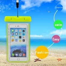 Husa Subacvatica pentru telefon - fosforescenta - GALBEN NEON