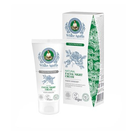 Crema de noapte naturala pentru fata Youth Protection, White Agafia