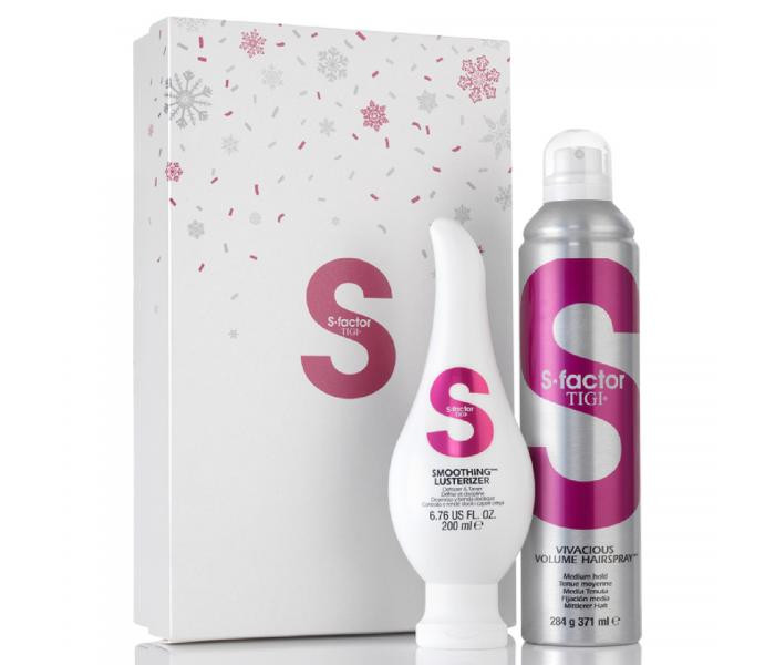 Set lotiune pentru netezire+fixativ Tigi S Factor Vivacious Lustre Smoothing Lusterizer