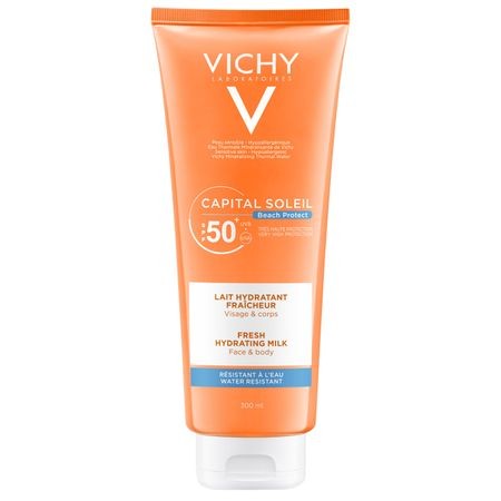 Lapte hidratant pentru protectie solara fata si corp SPF 30 Vichy Capital Soleil 300 ml