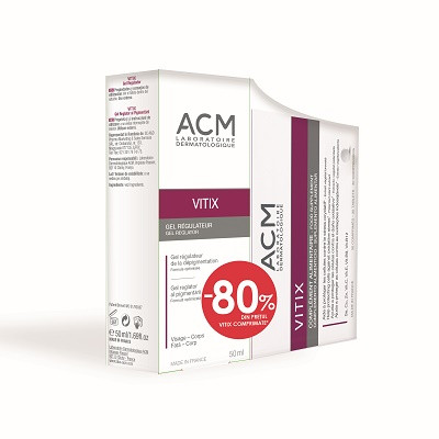 Pachet ACM, Gel reglator al pigmentării Vitix 50 ml + Vitix, 30 comprimate