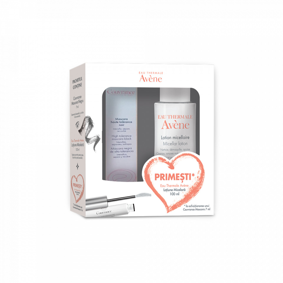 Pachet Avene Mascara Couvrance + Lotiune micelara pentru ten sensibil