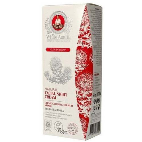 Crema de noapte naturala pentru fata Youth Extision, White Agafia