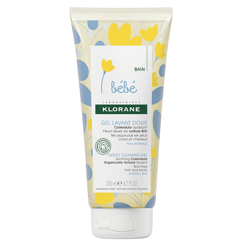 Gel spumant delicat pentru copii corp si par, Klorane Bebe