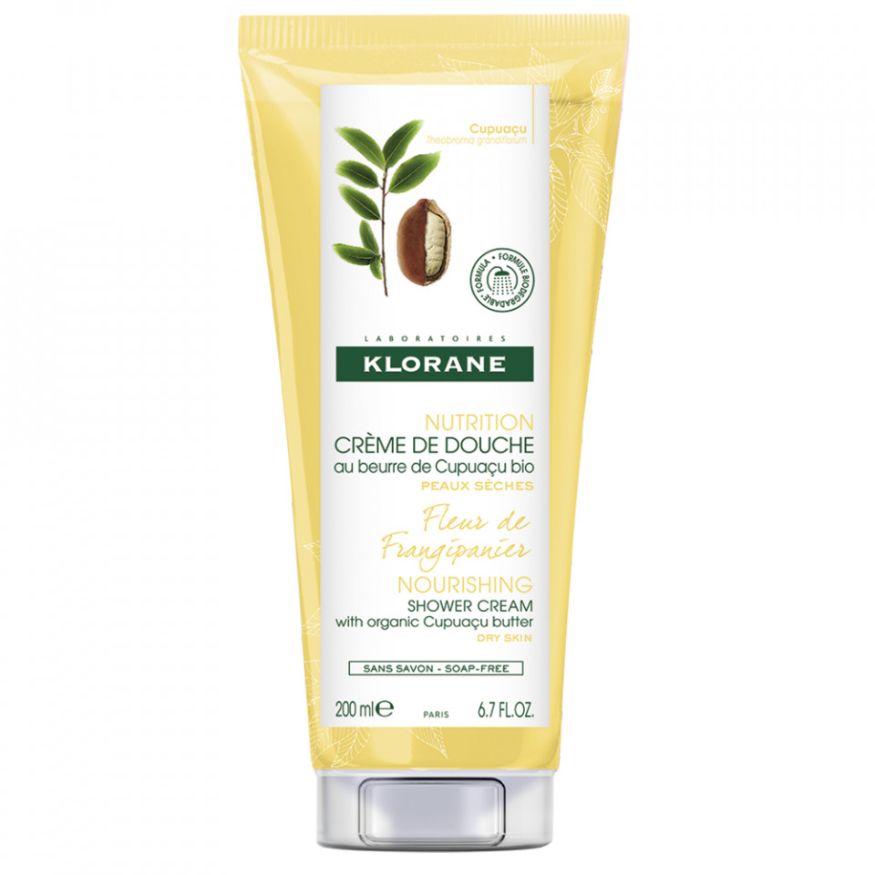 Cremă de duș hrănitoare cu floare de Frangipani Nutrition, Klorane