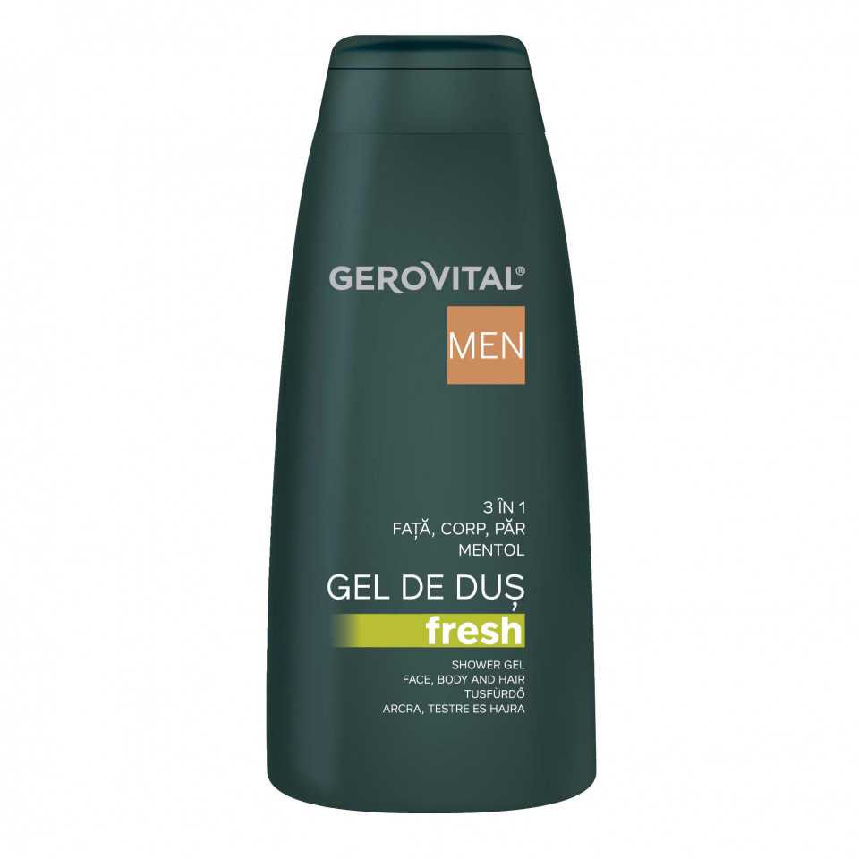 Gel de dus Fresh 3 in 1 Gerovital Men