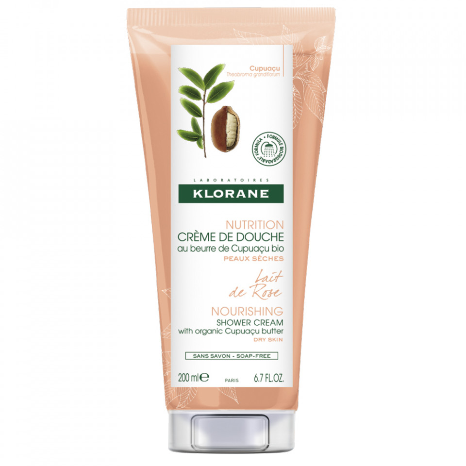 Cremă de duș hrănitoare cu lapte de trandafir Nutrition, Klorane