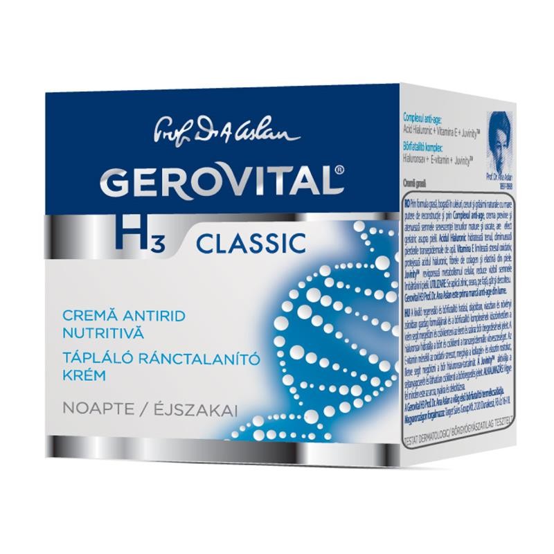 Crema nutritiva antirid de noapte Gerovital H3 Classic