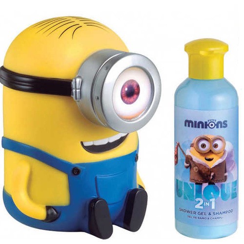 EP Line Minions sampon si gel de dus 200ml + pusculita