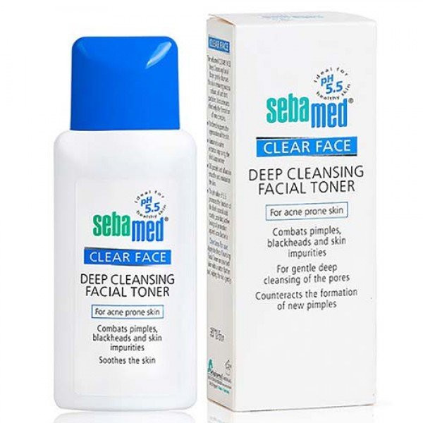 Lotiune tonica dermatologica antiacneica pentru curatarea fetei Clear Face, Sebamed