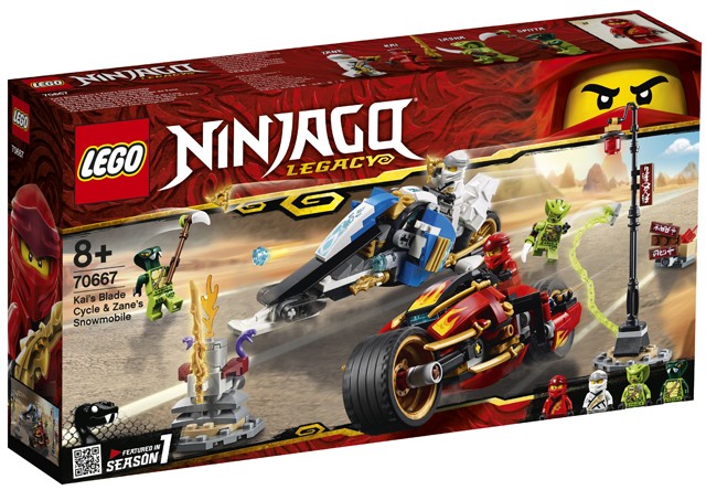 LEGO Ninjago, Vehiculele lui Kai si Zane 70667, 8+ ani