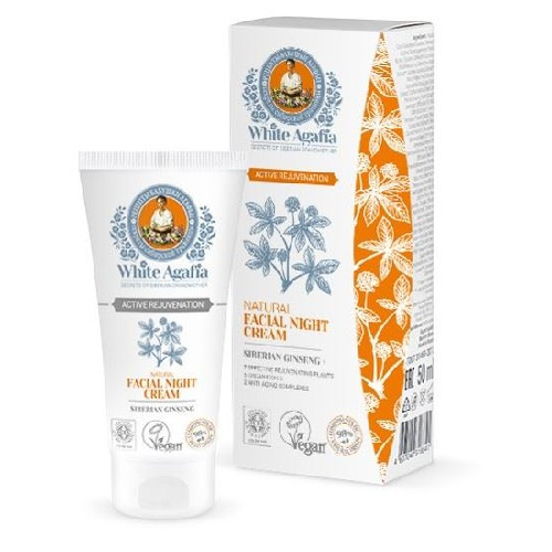 Crema de noapte naturala pentru fata Active Rejuvenation, White Agafia