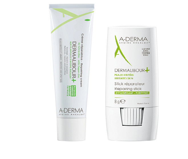 Pachet Crema reparatoare cu Cupru si Zinc Dermalibour + Stick anti-iritatii Dermalibour