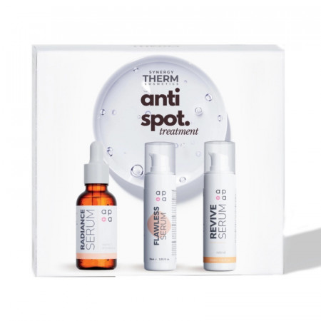 Set Anti Spot Treatment, Synergy Therm, Serum Radiance Vitamina C Lipozomala, 30 ml + Serum de fata Apa Flawless, 30 ml + Serum Revive Retinal 0.05%, 30 ml