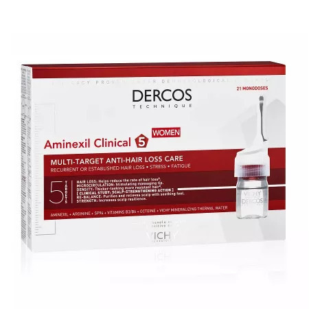 Tratament impotriva caderii parului pentru femei Vichy Dercos Aminexil Clinical 5