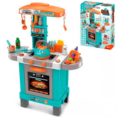 Bucatarie de jucarie Kids Chef cu accesorii, albastru