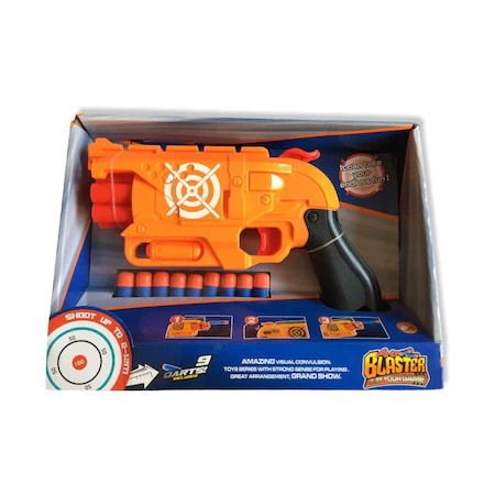 Pistol jucarie Air Blaster cu 9 gloante de spuma